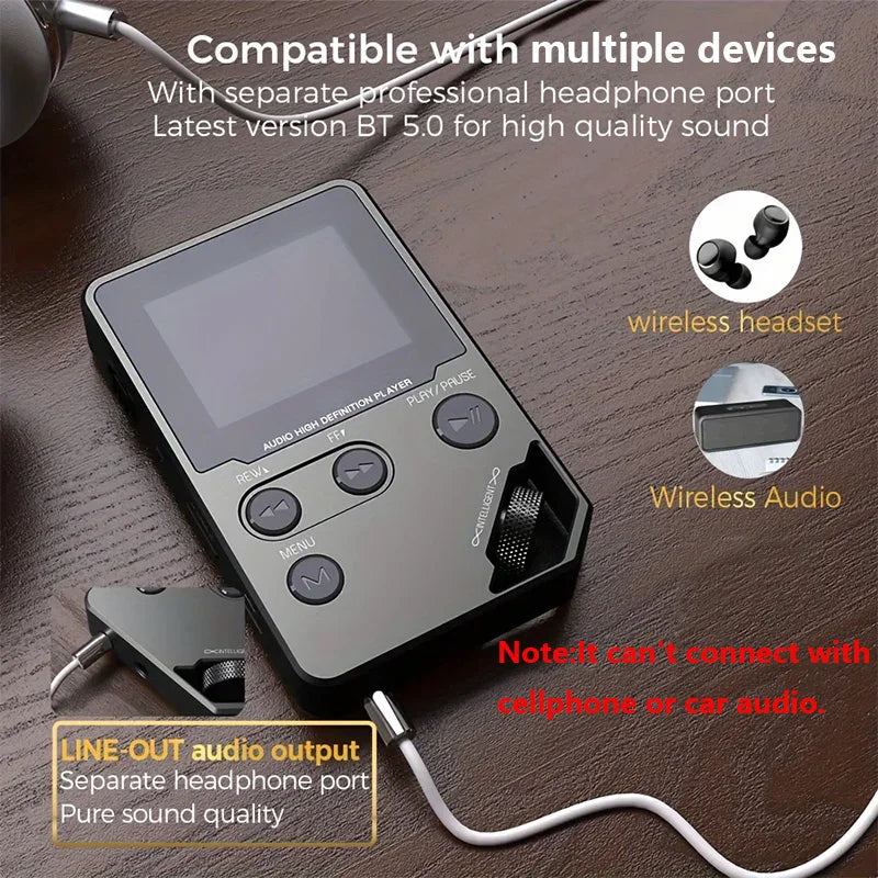 C5 Bluetooth MP3 Player – 8GB Lossless Music & FM Radio