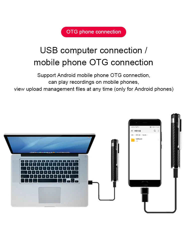 Mini Voice Recorder Pen – USB Digital Audio Dictaphone