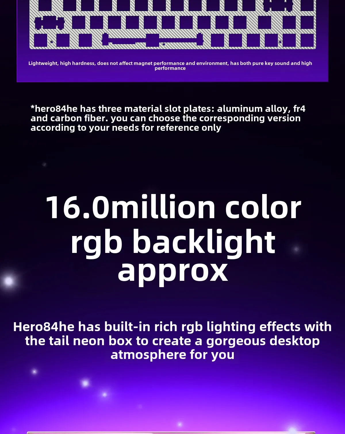 HERO84 HE Mechanical Keyboard – Wired RGB Music Rhythm Gaming Keyboard