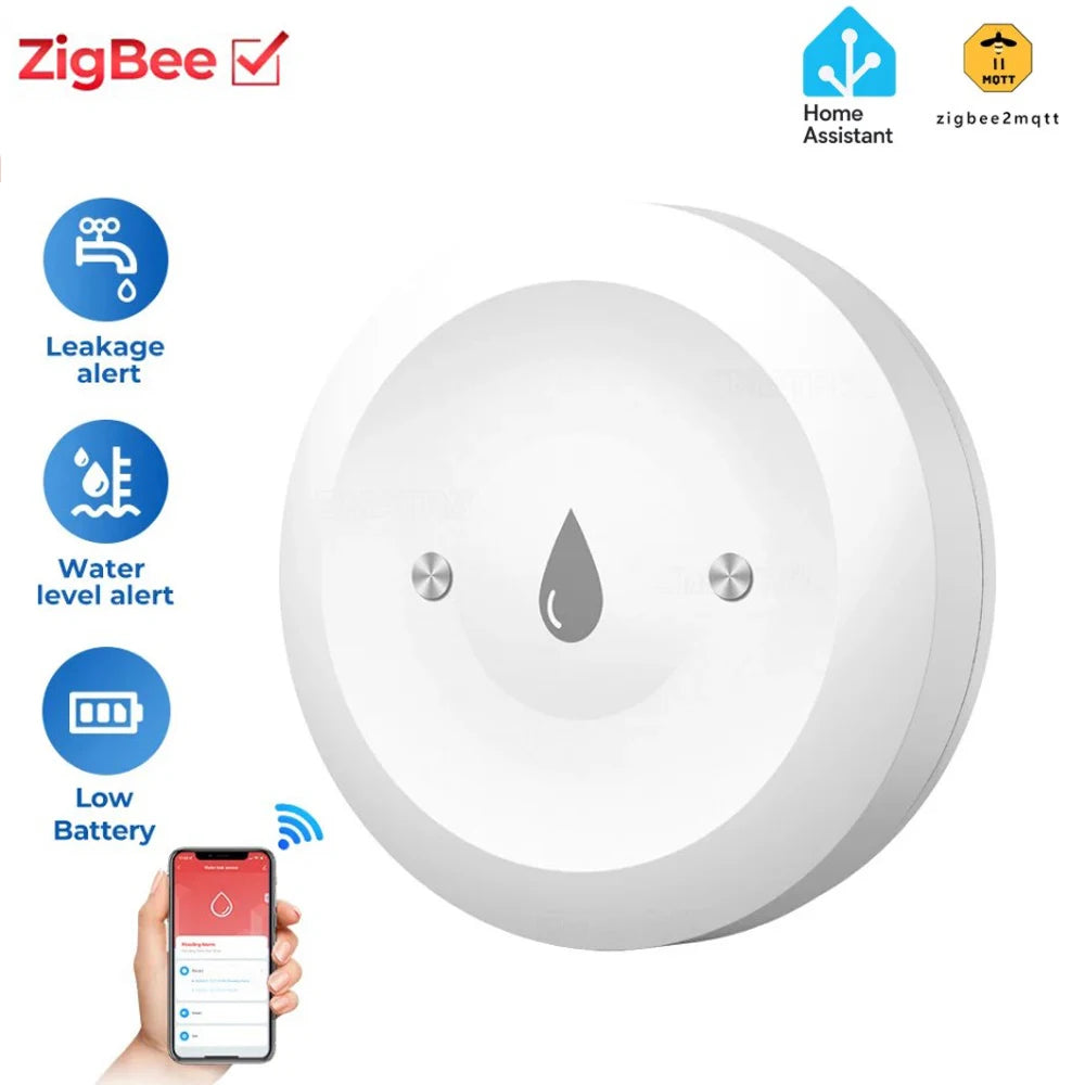 Zigbee Smart Water Sensor – Flood & Leak Detector for Home