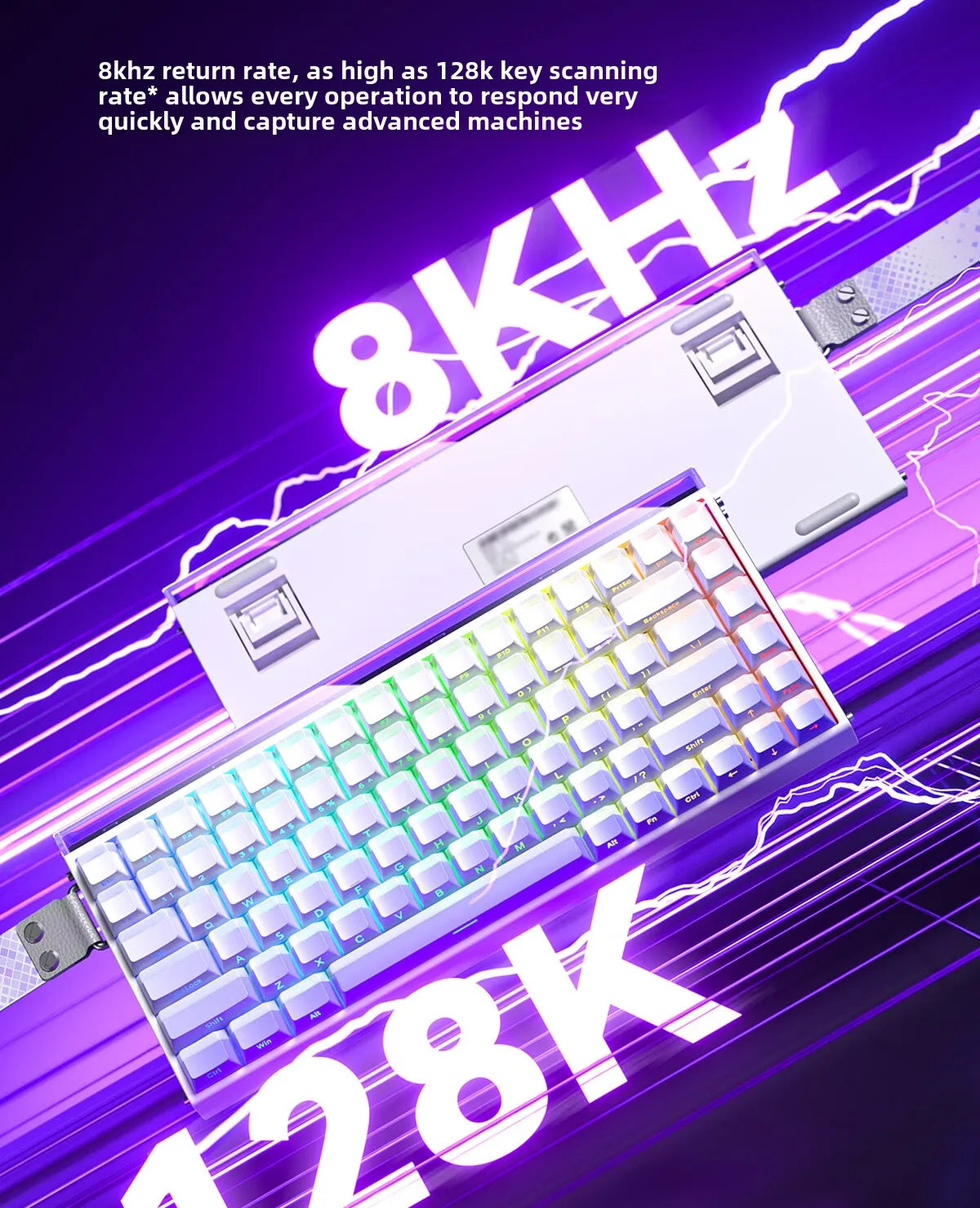 HERO84 HE Mechanical Keyboard – Wired RGB Music Rhythm Gaming Keyboard
