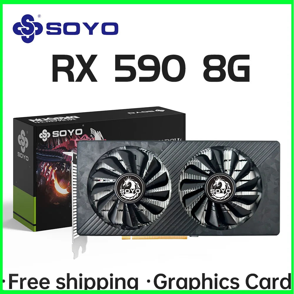 AMD RX 590 8GB Graphics Card – GDDR5 256-Bit Gaming GPU