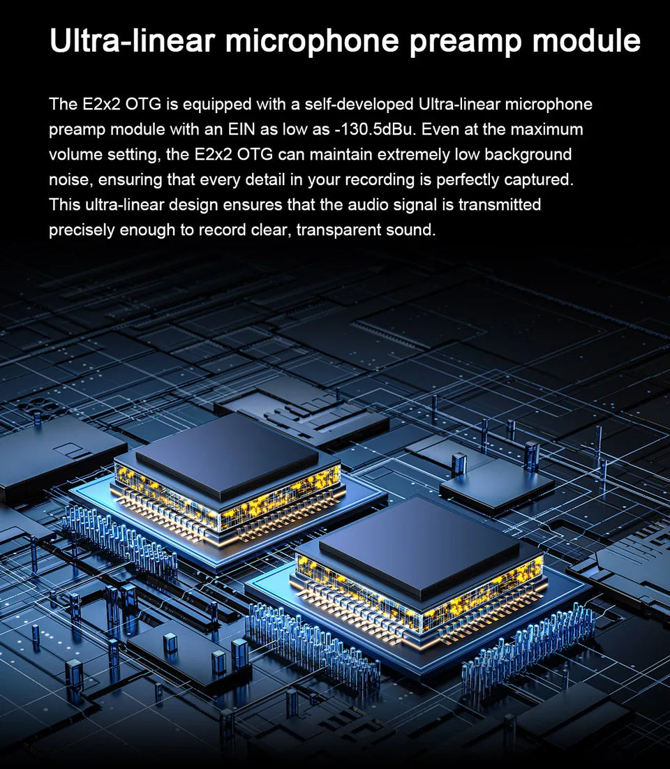 E2x2 OTG Audio Interface – 2 In 2 Out Professional Sound Card