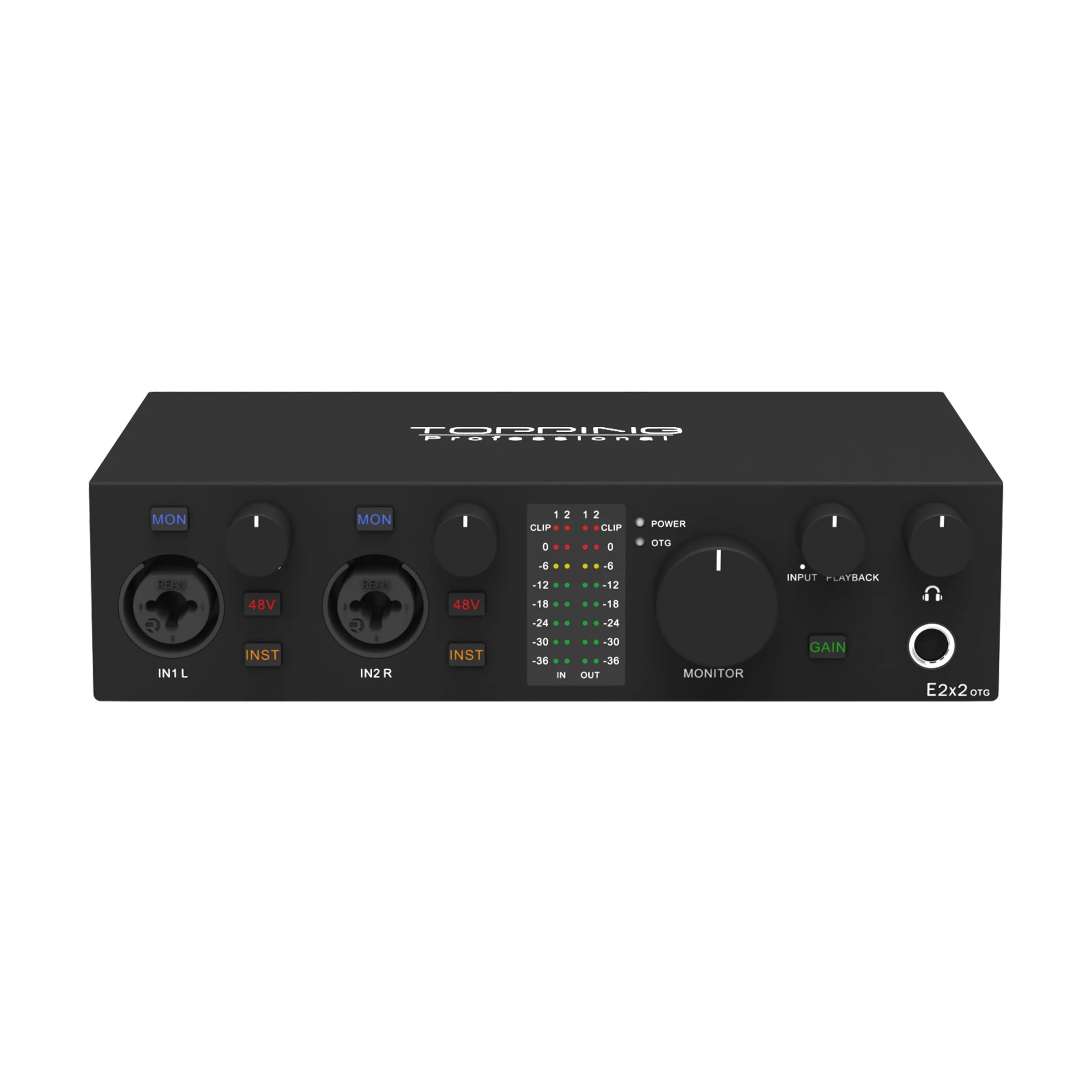 E2x2 OTG Audio Interface – 2 In 2 Out Professional Sound Card