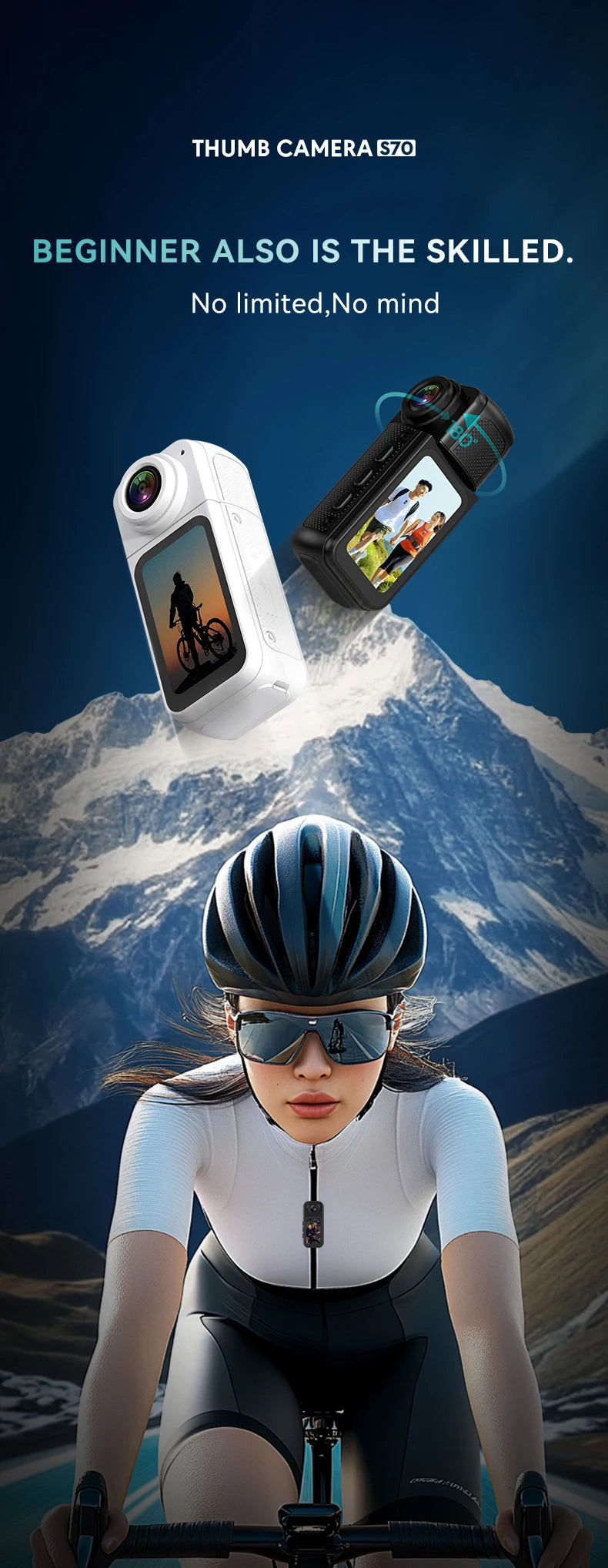 Mini 2.7K Thumb Action Camera – 1080P Pocket WiFi Sport Cam