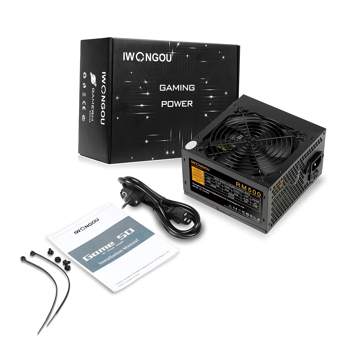 ATX PC Power Supply – 500W/600W/750W Quiet Gaming PSU