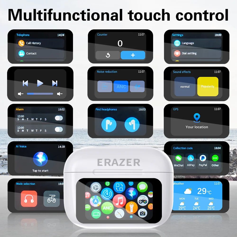 ERAZER Wireless Touch Screen Earbuds