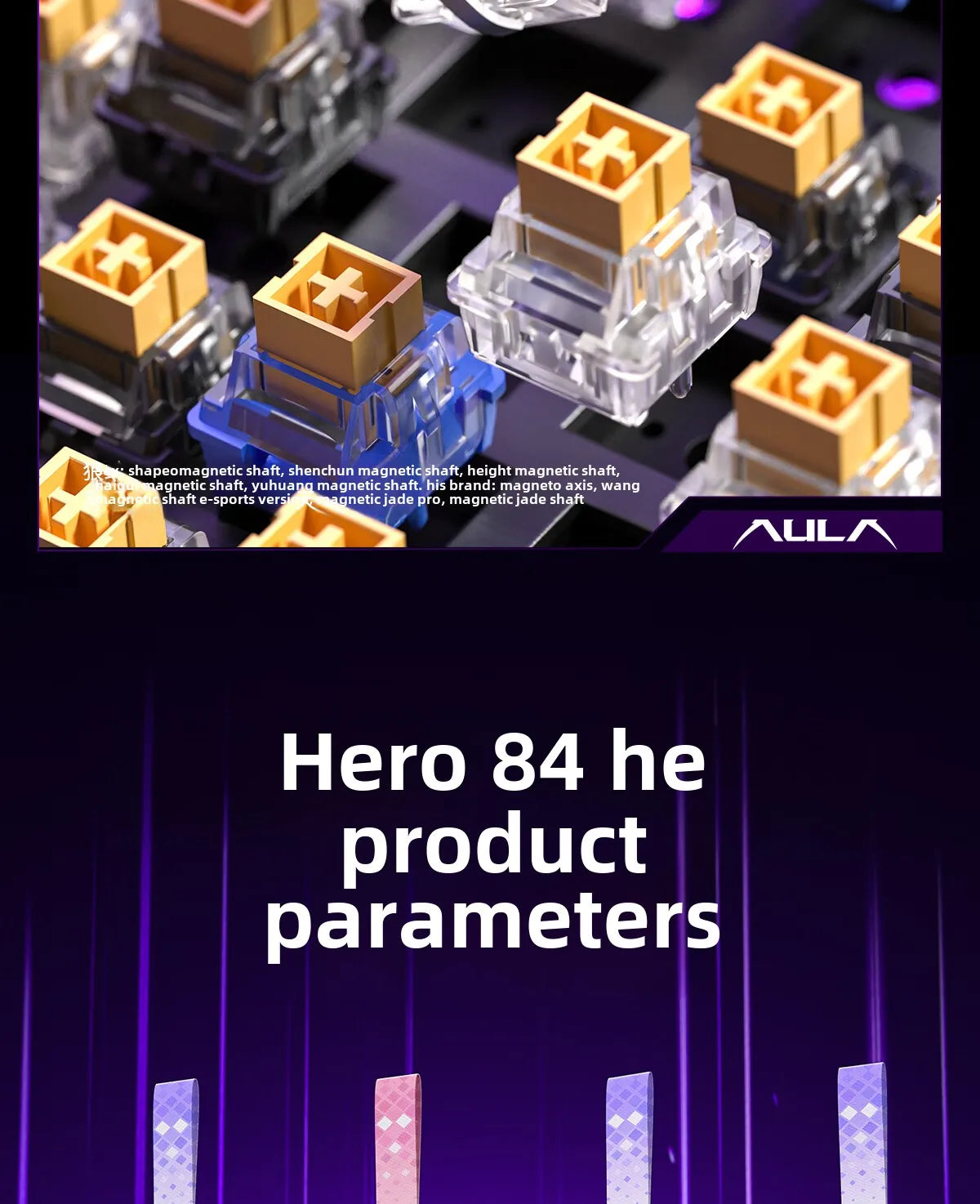 HERO84 HE Mechanical Keyboard – Wired RGB Music Rhythm Gaming Keyboard