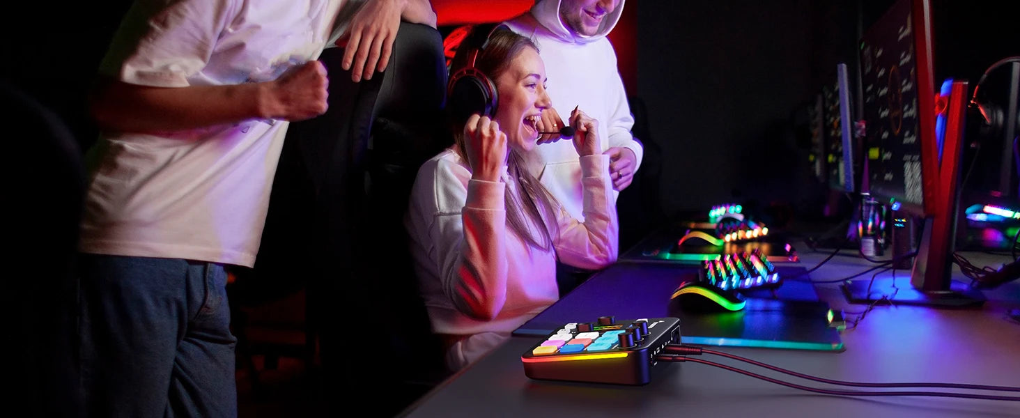 G1 NEO Gaming Audio Mixer – RGB XLR Interface for Streaming & Podcasting