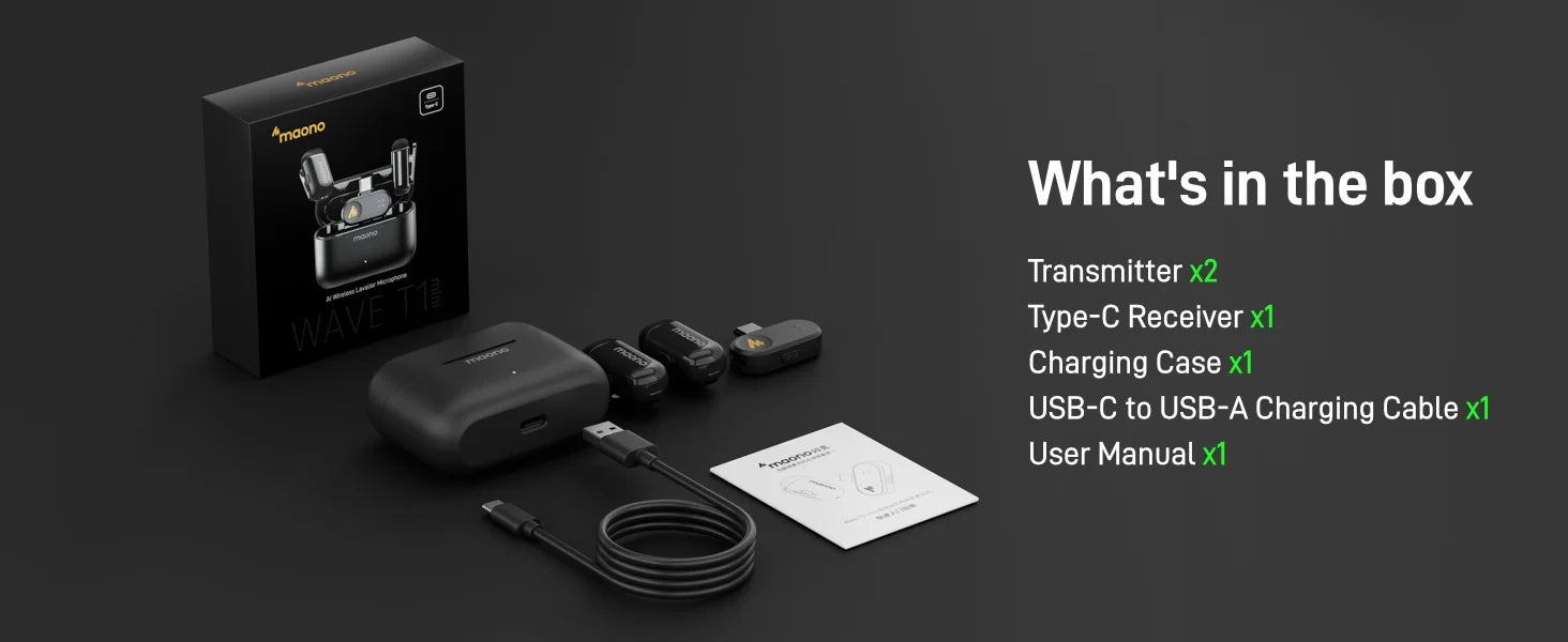 MAONO T1mini Wireless Lapel Microphone