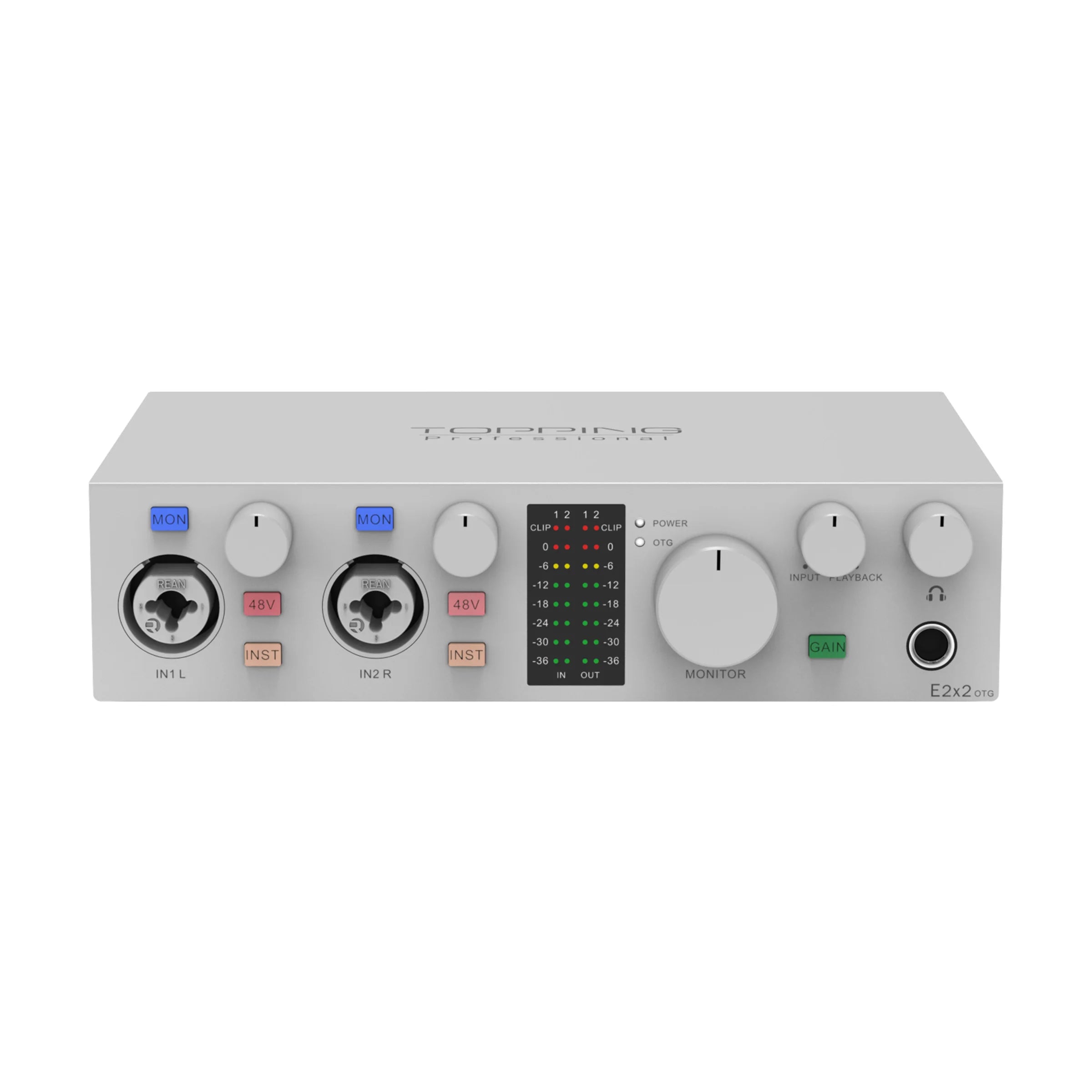 E2x2 OTG Audio Interface – 2 In 2 Out Professional Sound Card
