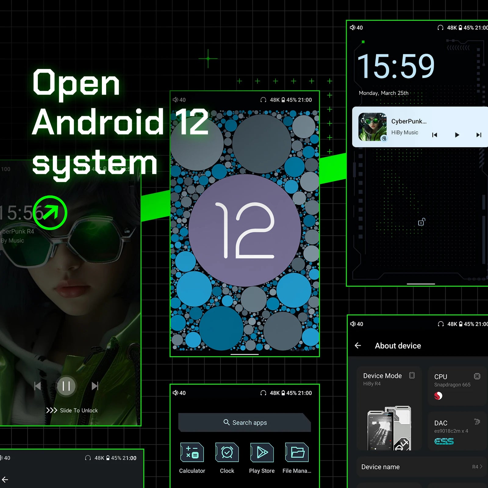 HiBy R4 Android 12 HiFi Player