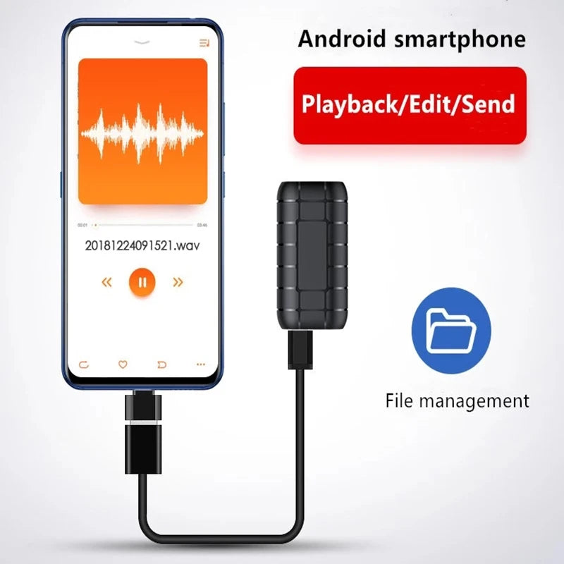 Mini Voice Recorder – 500 Hours Digital Audio Dictaphone