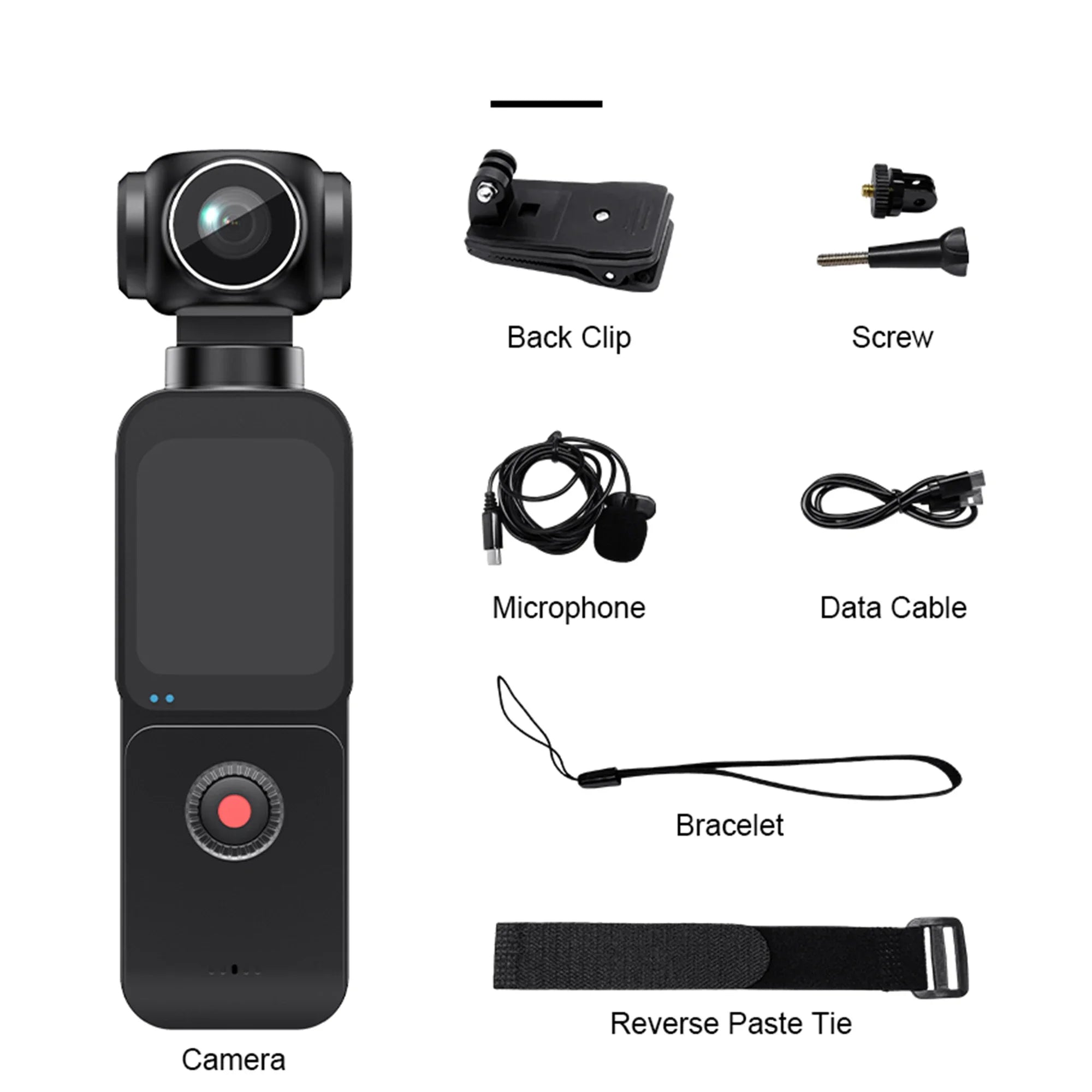 5K Ultra HD Pocket Action Camera – Rotatable WiFi Sports Cam