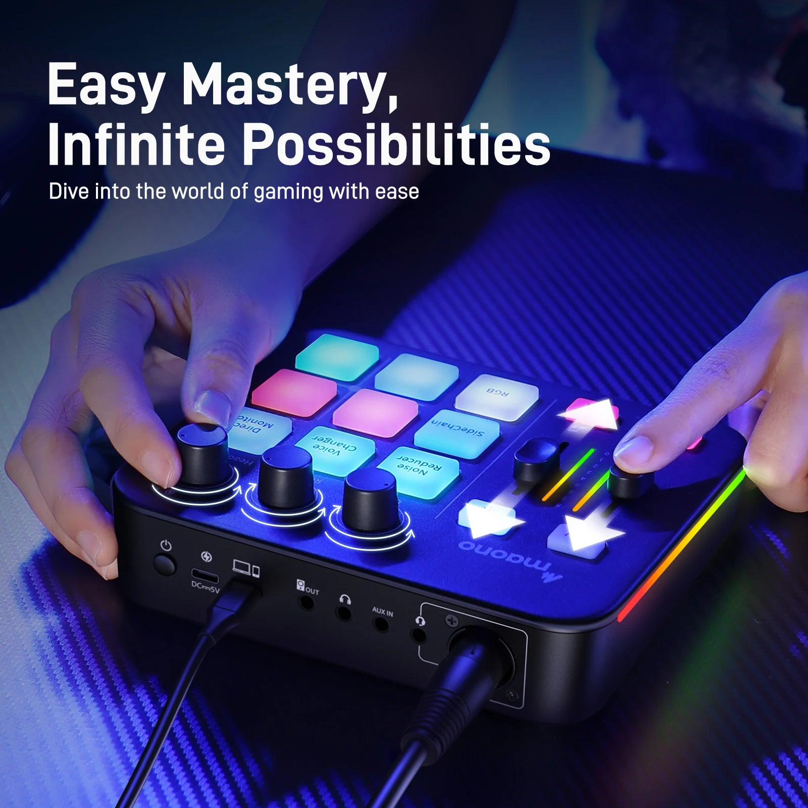 G1 NEO Gaming Audio Mixer – RGB XLR Interface for Streaming & Podcasting