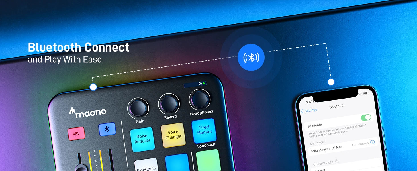 G1 NEO Gaming Audio Mixer – RGB XLR Interface for Streaming & Podcasting