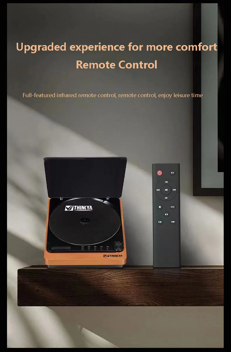 Wooden HiFi CD Player – Bluetooth 5.1 & USB Lossless Music Player