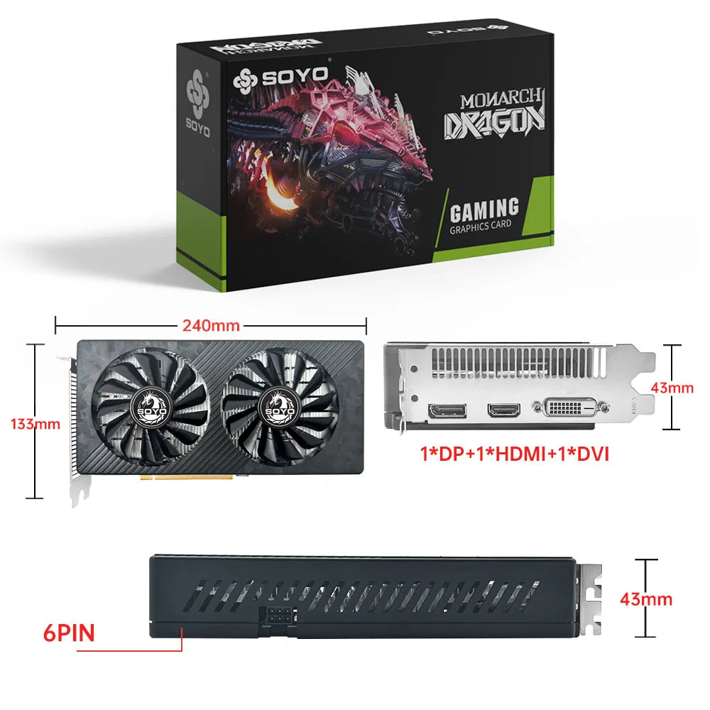 AMD RX 590 8GB Graphics Card – GDDR5 256-Bit Gaming GPU