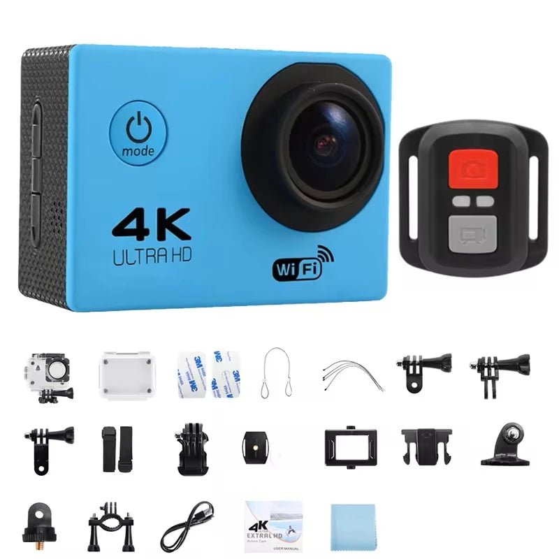 4K Action Camera – Waterproof WiFi Sports Cam with 2.0" Screen
