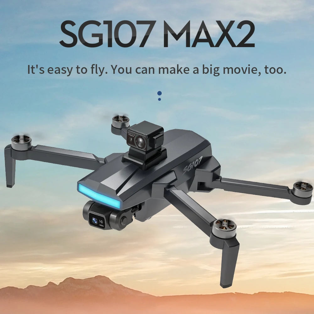 SG107 Max2 8K Drone – 5G GPS Foldable Quadcopter with Laser Obstacle Avoidance
